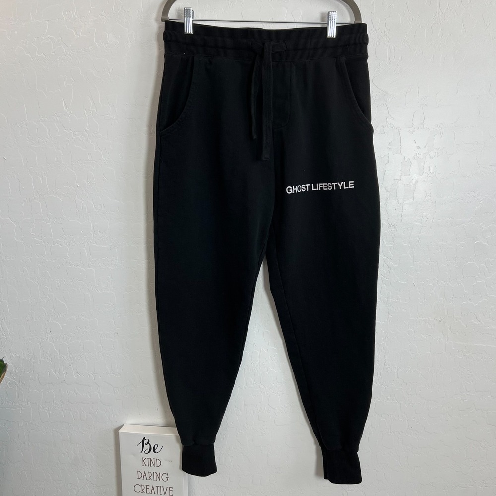 Ghost Lifestyle Joggers Black Size Large unisex active gym fitness weight train